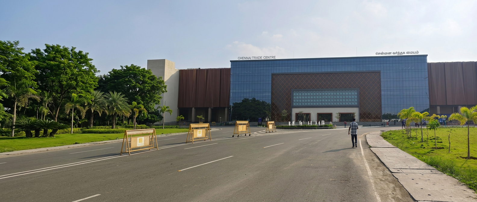 Chennai Trade Centre — jewellery exhibition stall design venue